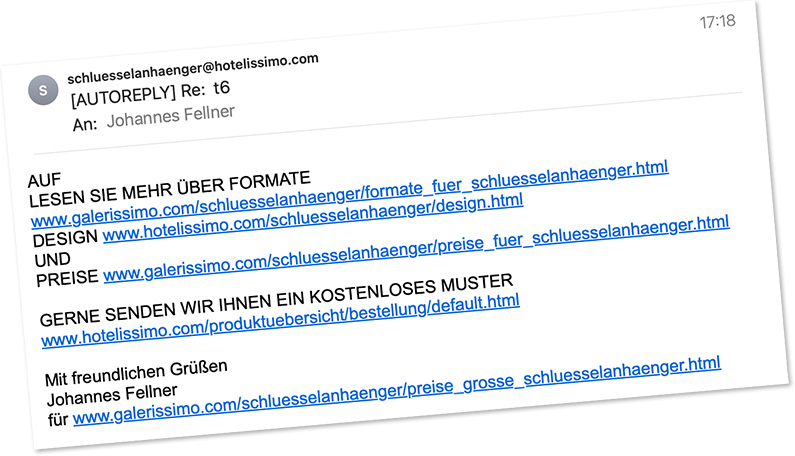 e mail autoreply
