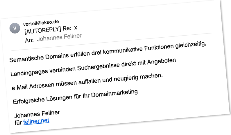 e mail autoreply